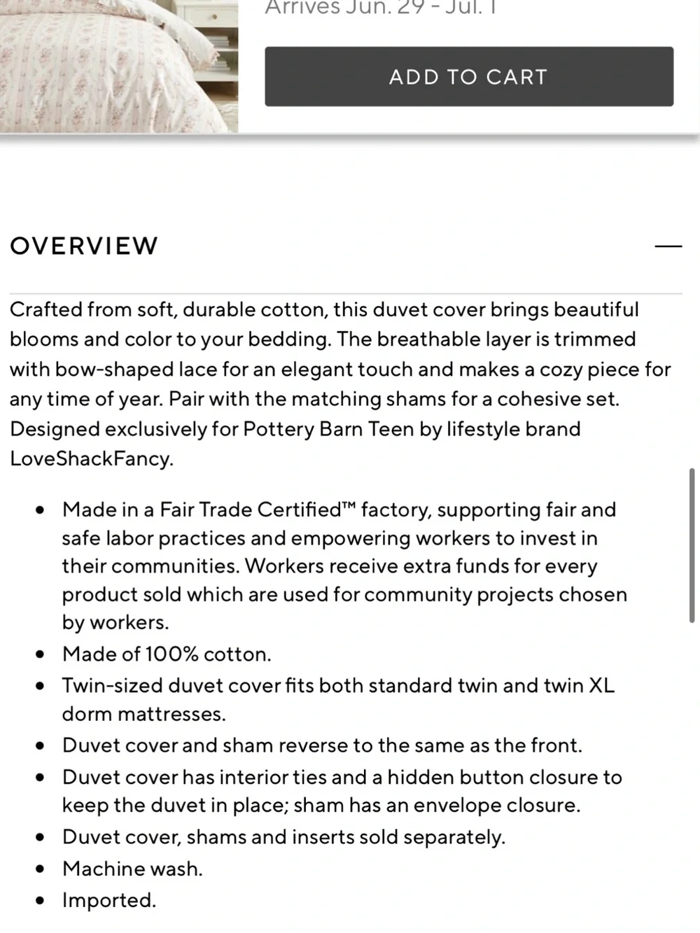 LoveShackFancy Dreamy Days Duvet Cover